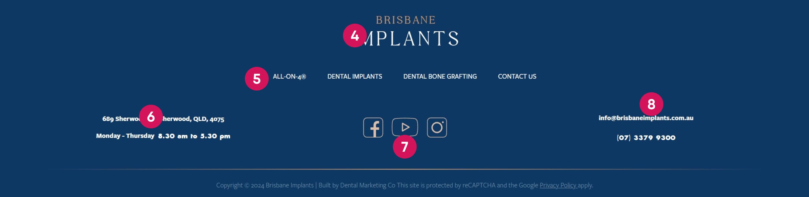 Screenshot of website